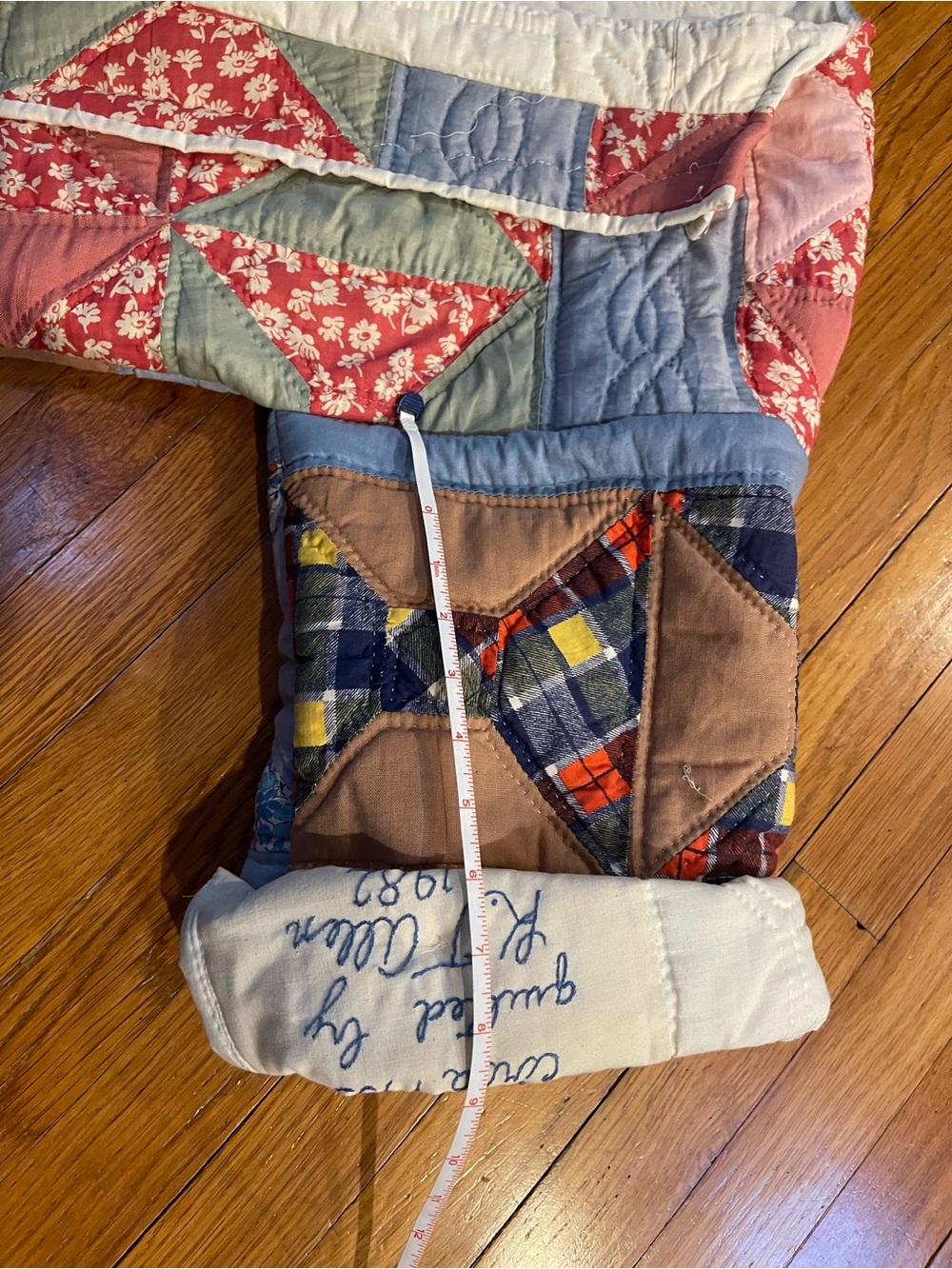 Patchwork Quilted Jacket with Pink & Blue Panels - Picture 8 of 11